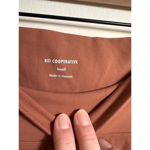 REI Co Op Women's Small High Waisted Pocket Leggings Rust Orange - Picture 2 of 4